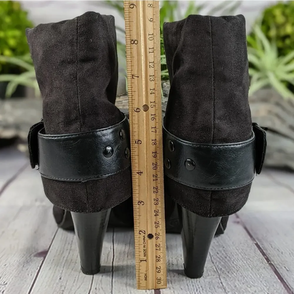 Unlisted Tucked Away Suede Ankle Boots Booties